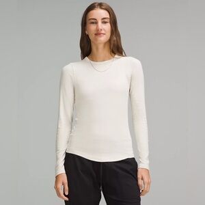 Lululemon white ribbed longsleeve top